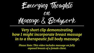 1. Breast Massage Demonstration On Female Client
