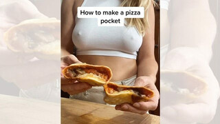 How to make a pizza pocket.