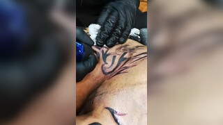 8. Funny Pussy Tattoo made her Orgasm
