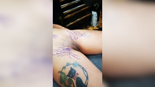 2. Funny Pussy Tattoo made her Orgasm