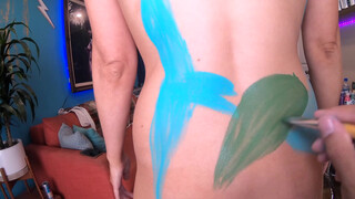 4. Body Painting Courtney Again!