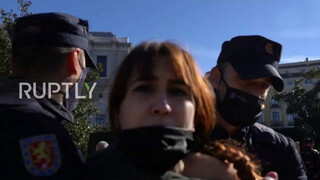 Spain: Topless Femen activists arrested after storming Franco rally event  *EXPLICIT*