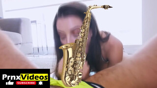 9. Lana Rhoades plays SaX feat.Gay Sax (SlowMotion )Лана Роудс играет на саксофоне слоумо