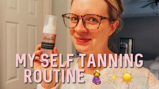 AT HOME SELF TANNING ROUTINE | PREGNANT SELF TANNING ROUTINE KATELYN JOHNSON