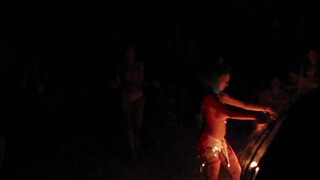 7. Fire Dancing Topless, part 2/3