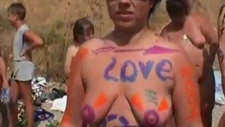 7. Body Art by the sea. Naked life.