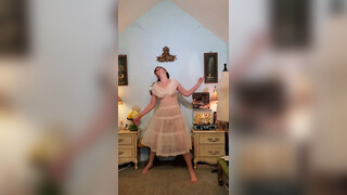 7. Dainty Rascal Dancing in Pinup Lingerie