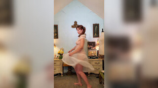 10. Dainty Rascal Dancing in Pinup Lingerie