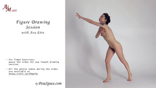2. Figure Drawing Free-form Session with Ava Ette – Part 1