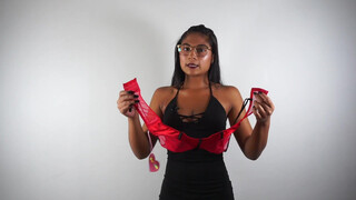 4. Trying on Valentine’s Day Lingerie,  from Dolls Kill!