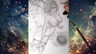 10. Drawing with Pencil  #22 How to draw Anime Girl(Anime drawing speed art)Speed Pencil Drawing