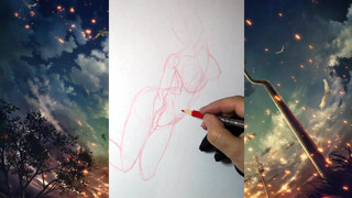 2. Drawing with Pencil  #22 How to draw Anime Girl(Anime drawing speed art)Speed Pencil Drawing