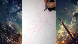 3. Drawing with Pencil  #22 How to draw Anime Girl(Anime drawing speed art)Speed Pencil Drawing
