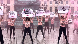5. Pompiers accusés de viol : action Femen au Ministère de la Justice (6 février 2021, Paris)