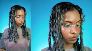7. Photoshoot BEHIND THE SCENES Blue Vanilla | Alternative Photoshoot Makeup Tutorial | Patreon Model