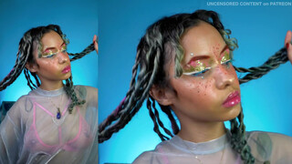 8. Photoshoot BEHIND THE SCENES Blue Vanilla | Alternative Photoshoot Makeup Tutorial | Patreon Model