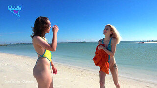 1. Hot Tropix G String Slingshot  Bikini Models Cherri B and PaisleyRoseLuvin at The Beach  4k