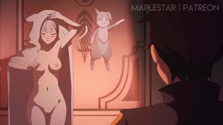 8. Nude Anime Girl Drops Her Robe