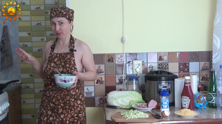 5. Сooking sandwiches. Omelet. Korean food. Mila Naturist. Naturist’s kitchen. INF.