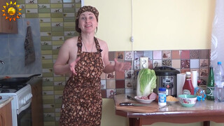 2. Сooking sandwiches. Omelet. Korean food. Mila Naturist. Naturist’s kitchen. INF.