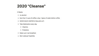 3. 2021 “Cleanse”: My Body, My Space, My Mind, Cleaning & Resetting for 2021