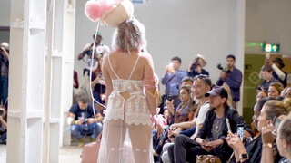 9. Open bra see through Model in Fashion show  || Cute model with transparent dress