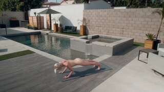 4. Naked yoga – Spinal work – nude outdoors