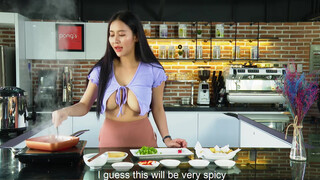 8. Pong’s kitchen – How To Cook FRIED TOFU W SPICY BUTTER SAUCE  – Beautiful girl Cooking