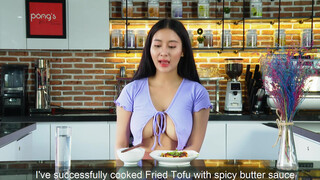 10. Pong’s kitchen – How To Cook FRIED TOFU W SPICY BUTTER SAUCE  – Beautiful girl Cooking