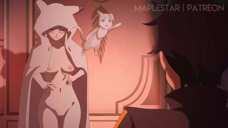 4. Nude Anime Girl Drops Her Robe #2