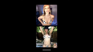 4. IG Models Sexy Bikini Tryon Haul *ON FACETIME!* COWPRINT BIKINI, FASHION SUSPENDERS(?) & SHINY GOLD