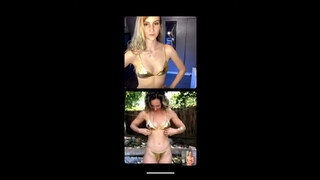 9. IG Models Sexy Bikini Tryon Haul *ON FACETIME!* COWPRINT BIKINI, FASHION SUSPENDERS(?) & SHINY GOLD