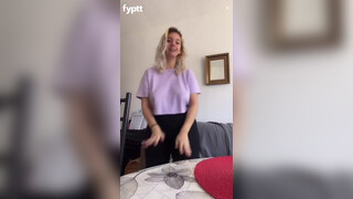 4. Girl dancing with short purple crotop and real nip slip happens on NSFW TikTok Live #short #shorts