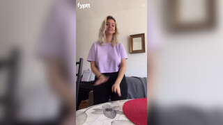 5. Girl dancing with short purple crotop and real nip slip happens on NSFW TikTok Live #short #shorts