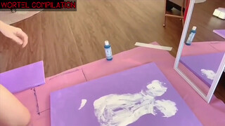 9. Body Paint Art in The Kitchen | Body to Canvas Art