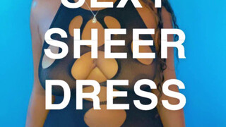 1. (4k) NO BRA SHEER DRESS TRY ON HAUL | SEXY