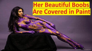 Her Beautiful Body is Covered in Colorful Paint Full Video