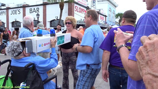 3. crazy BOOBS game to look under the t-shirts at FANTASY FEST Key West 2018