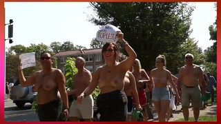 5. Scary Videos Of Free The Nipple Womens March Caught On Camera  RM