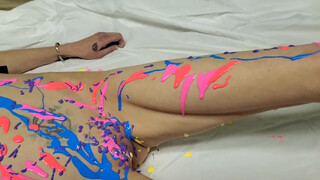 9. Bikini Nude Body Art Paint Asian nude body paint art
