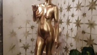 10. Bird bath and gold body paint at Nude Night Orlando