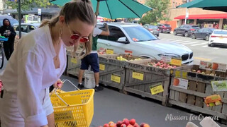 7. Beautiful girl model buying fruits shopping vlog #vlog sexy downblouse