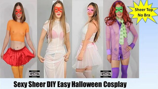 Sexy Sheer Halloween Costume Cosplay Try On 2022 Lookbook Trends Cheap Easy DIY