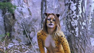 9. Cheetah Body Paint Outdoors with Jessica Wood