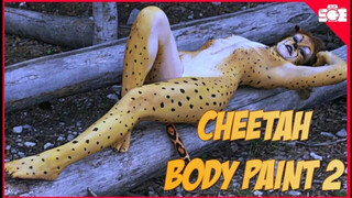 Cheetah Body Paint Outdoors with Jessica Wood