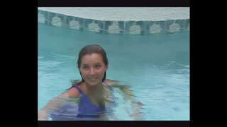 6. ttl model usa model Christina Model in Purple Sheer Nighty at the Pool