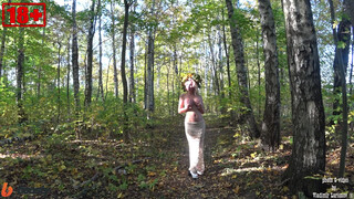4. Model Oksana, autumn, walk in the park, shooting  Beckstage Video cropped for You tube channel 18+