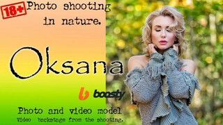 Model Oksana, autumn, walk in the park, shooting  Beckstage Video cropped for You tube channel 18+
