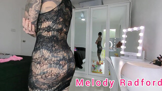 7. sexy see-through sheer stocking lingerie try on | Melody Radford