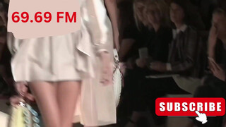 3. Gigi Hadid TRANSPARENT BRALESS dress on the runway at Milan’s Fashion Week